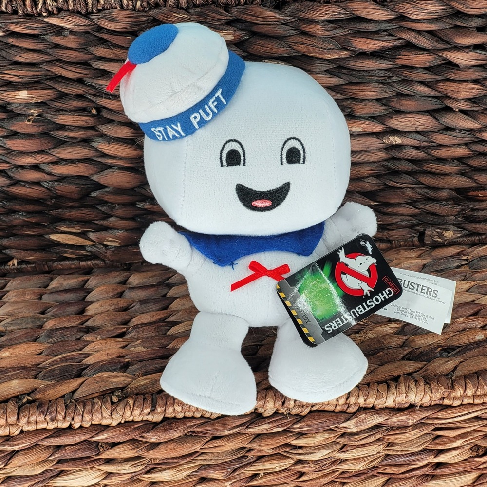 Ghostbusters Stay Puft Marshmallow Man Plush Kids Medium Happy White Soft Toy